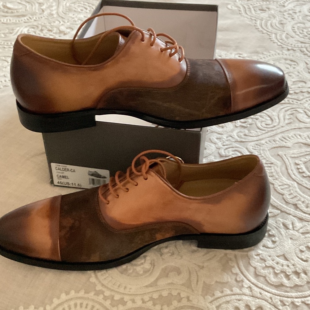 Stylish Brown and Tan Oxford Shoes